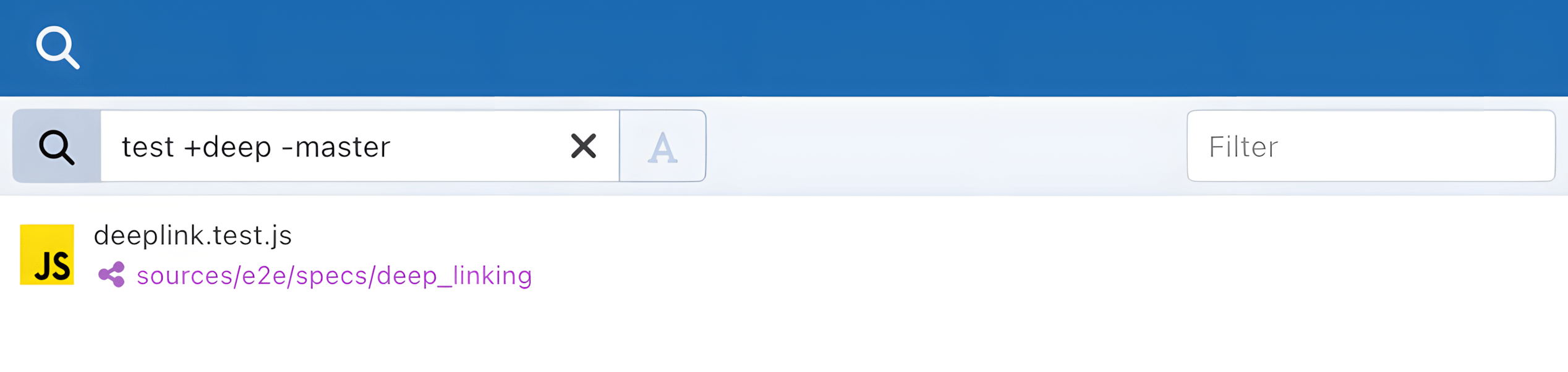 Simple Search Sync-in search results by file name or path