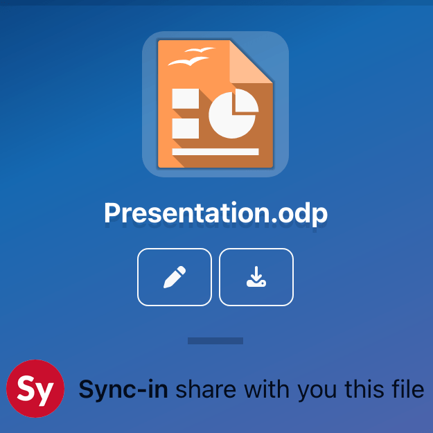 Sync-in public link file access page